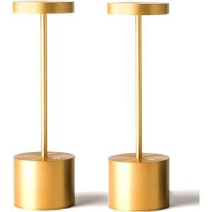 2 pack cordless rechargeable LED table lamp dimmable for patio restaurant decor